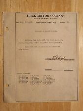 1913 Walter P. Chrysler Sr. SIGNED Buick Motor Car DOCUMENT / Automobile PIONEER picture