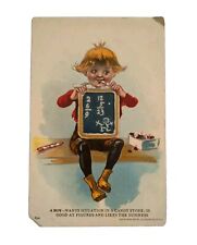 Boy Wants Situation in Candy Store the Want Series 85 Julius Bien Postcard 1909 picture