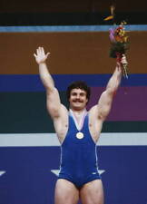 Olympics Petre Becheru Of Bulgaria Celebrates Weightlifting Old Sports Photo picture