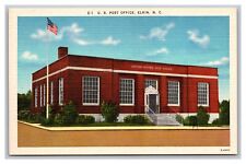 Elkin, NC, North Carolina, United States Post Office Street View, Linen Postcard picture