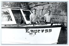 1963 Empress Boat Scene Wisconsin Dells Wisconsin WI RPPC Photo Vintage Postcard picture