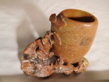 Gorgeous Vintage Brown/Orange Chinese Soapstone Natural Vase picture