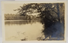 1928 Real Photo Sunset Lake Greenfield New Hampshire Postcard picture