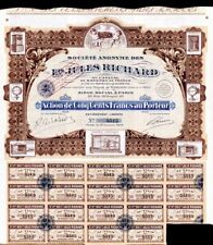 Societe Anonyme Des Ets Jules Richard - Stock Certificate - Foreign Stocks picture