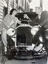 BV Photograph Cute Couple Posing On Old Car 1923 Stearns-Knight 1950's 8x10 picture