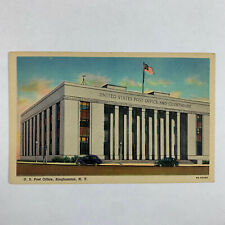 Postcard New York Binghamton NY Post Office Linen Unposted 1940s picture