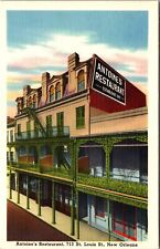 New Orleans LA-Louisiana, Antoine's Restaurant Antique Vintage Souvenir Postcard picture
