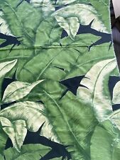 VTG Barkcloth Green Banana Leaves Tropical picture
