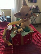 Danbury Mint Chihuahua Puppy’s First Christmas Large Resin Sculpture Figure picture