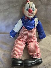 VICTORIA IMPEX Porcelain 18'' Sitting Clown Doll  Musical Wind Up picture