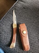 Vintage Puma 970 Game Warden Lockback Knife With Leather Sheath picture