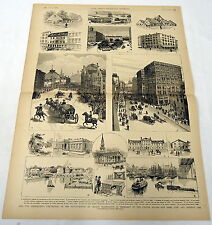 1889 magazine engraving ~ CENTENNIAL OF THE INAUGURATION GEORGE WASHINGTON~ NY picture