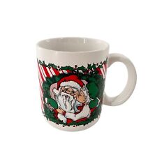 Vtg Houston Foods Mr. & Mrs Santa Clause 1998 Coffee Mug Korea Christmas Cup picture