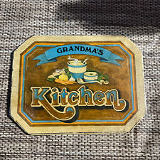 Vintage Antique Tin Series Hot Mat - Grandma's  Kitchen - Wallcraft - Size 6 x 8 picture