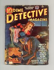 Dime Detective Magazine Pulp Jul 1941 Vol. 36 #4 FR/GD 1.5 picture