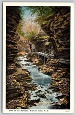 Pool Nymphs Watkins Glen New York Forest Stairway Rock Formations NY Postcard picture