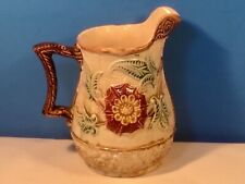 Antique French Majolica Floral Pitcher c.1800-1880 picture