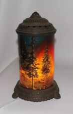 Antique Vintage 1930s Scene-in-Action Corp Chicago MOTION LAMP Forest Ablaze picture