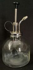 Vtg CLEAR GLASS & METAL SPRITZER BOTTLE Plant Mister Water Spray Pump Top Taiwan picture