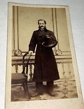 Rare Antique ID'd Civil War Gent, James Babcock & Top Hat New York CDV Photo picture