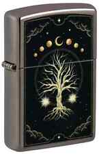 Zippo 48636, Mystic Nature Design, Black Ice FInish Lighter, picture