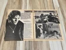 Matt Dillon teen magazine pinup clipping pix Shy Confession Tiger Beat Teen Beat picture