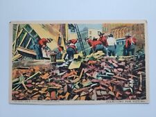 Searching For Victims Chicago 1906 Disaster Card Earthquake Antique Postcard picture