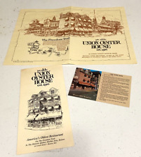 Ye Olde Union Oyster House Menu, Map/Place Mat & Postcard Vintage 1975, Boston picture