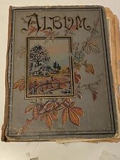 antique victorian 19c trade card book lot scrapbook Advertising 1890s Sports picture