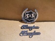CADILLAC 2 Brougham S & S HEARSE FLOWER CAR METAL BADGE AMBULANCE S+S NICE picture