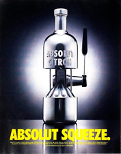 Absolut Vodka Citron Vintage Print Ad 1995 