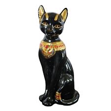 Lenox Egyptian Cat Goddess Figurine Porcelain Black Gold Accent 1995 Retired picture