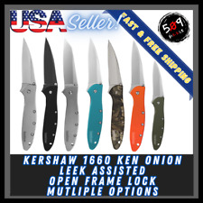 Kershaw 1660 Leek Assisted Open Frame Lock Ken Onion Design Folding Knife USA picture