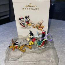 Hallmark Sleigh Ride Mickey Minnie and Pluto Disney Keepsake Ornament 2006 Xmas picture