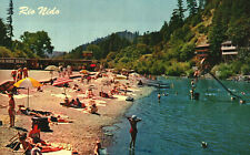 Postcard Russian River Rio Nido Beach California CA picture