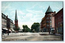 c1905's Main Street Looking East Buildings Southbridge MA Unposted Cars Postcard picture