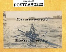 MA Springfield 1908-29 vintage RPPC real photo postcard WARNOCK ROWER MASS picture