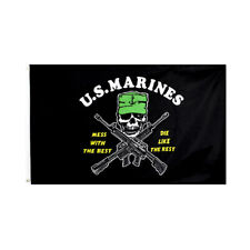 US Marines Mess With The Best Flag 3ft X 5ft  picture