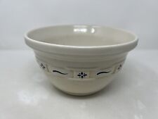 Longaberger Pottery Woven X Large Ivory Blue Mixing Bowl 12 Round USA picture
