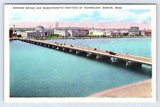 Vintage Postcard Massachusetts, Harvard Bridge and MIT, Boston, MA. c1915 picture