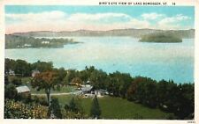 Vintage Postcard 1931 Bird's Eye View of Freshwater Lake Bomoseen Vermont VT picture