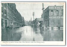 Kansas City Missouri MO Postcard June Flood West Eleventh Street Hickory St 1908 picture