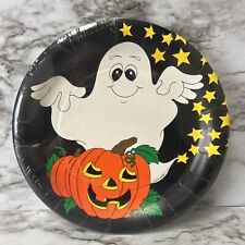 90s Vtg Sealed NOS NIP Halloween Paper Plates Ghost JOL C.A. Reed Pumpkin 10 Pc picture