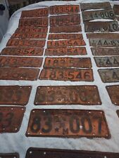 Antique Vtg license plate lot -11  PA 1930s 1940s 1950s - great looking  picture