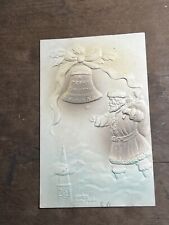 Early Antique Embossed Postcard A Marry Christmas Circa 1907 picture