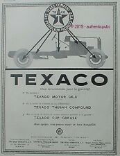 1925 TEXACO MOTOR OILS THUBAN COMPOUND CUP GREASE ADVERTISEMENT FRENCH AD PUB picture