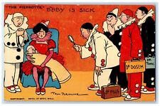 1908 The Clown Pierrots Baby Is Sick West Point Illinois IL Antique Postcard picture