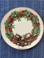 Vintage Lenox 1987 Annual Ltd Ed. Pennsylvania Colonial Christmas Wreath Plate picture