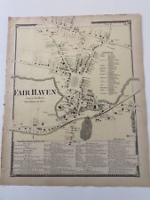 1869 Antique Map of Fair Haven  Vermont VT by FW Beers ORIGINAL picture