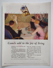 Camel Cigarettes 1927 Johns-Manville Shingles VTG magazine  advertisement picture